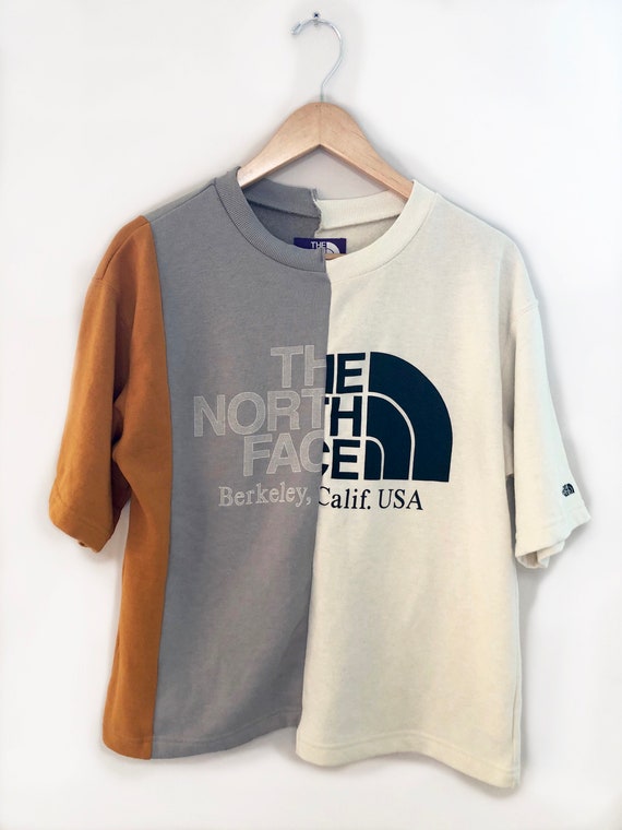 the north face purple label asymmetry logo tee