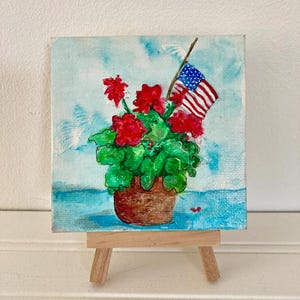 Geraniums /handpainted geraniums/watercolor flower