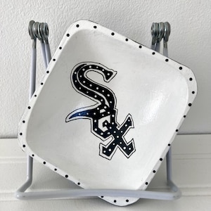 White Sox / handpainted dish/ white Sox gift