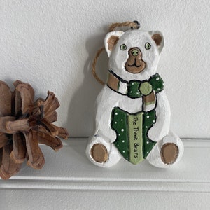 Bear ornament/wood ornament/Christmas bear