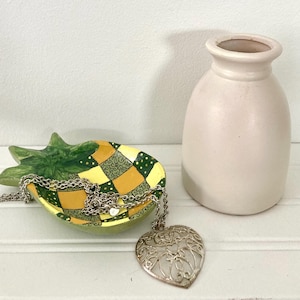 Bandeja para baratijas con forma de piña/bandeja para joyas a cuadros