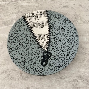 Music gift/ hand painted dish/trinket tray