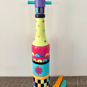 Handpainted pepper grinder/whimsical pepper mill/unique kitchen decor
