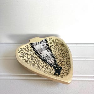 Whimsical trinket tray/heart shaped dish/handpainted trinket dish