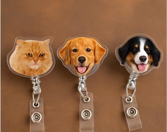 Portacredencial retráctil personalizado, divertido, portacredencial para perro, portacredencial para gato, portacredencial para enfermera, portacredencial navideño, portacredencial retráctil, compañero para credencial de identificación