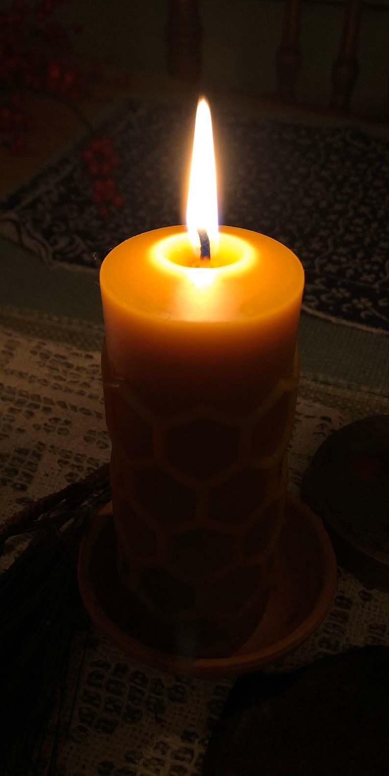 Pure Beeswax German Candle Etsy