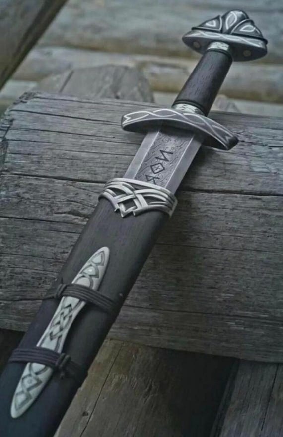 Hand Forged The Northmen Damascus Sword Replica | Authentic Viking Inspired Collectible Blade , Nordic display sword & Norse ,Gift for Him