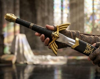 Legend of Zelda Link Master Sword Replica | Hero of Time Fantasy Movie Inspired | Handmade Collectible | Cosplay Display Prop | Gift for Men