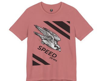 Peregrine Falcon Speed 240 MPH T-Shirt | Vintage Hawk Graphic Tee