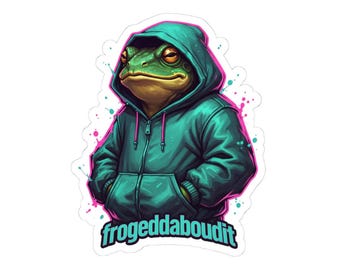 Fuhgeddaboudit Frog Sticker Kiss-Cut