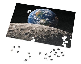 Earth from the Moon Puzzle Jigsaw Puzzle | Space Exploration Artemis II Inspired