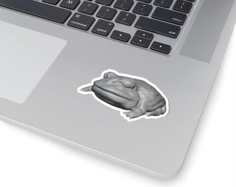 3D Modeled Frog Kiss-Cut Sticker