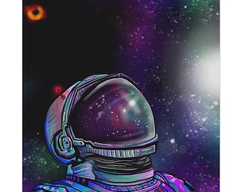 Astronaut Space Poster - Digital Download