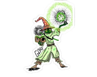 Wizard Frog Gorf | Whimsical Kiss-Cut Sticker