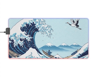 Japanese Sea Wave RPG Gaming Mousepad