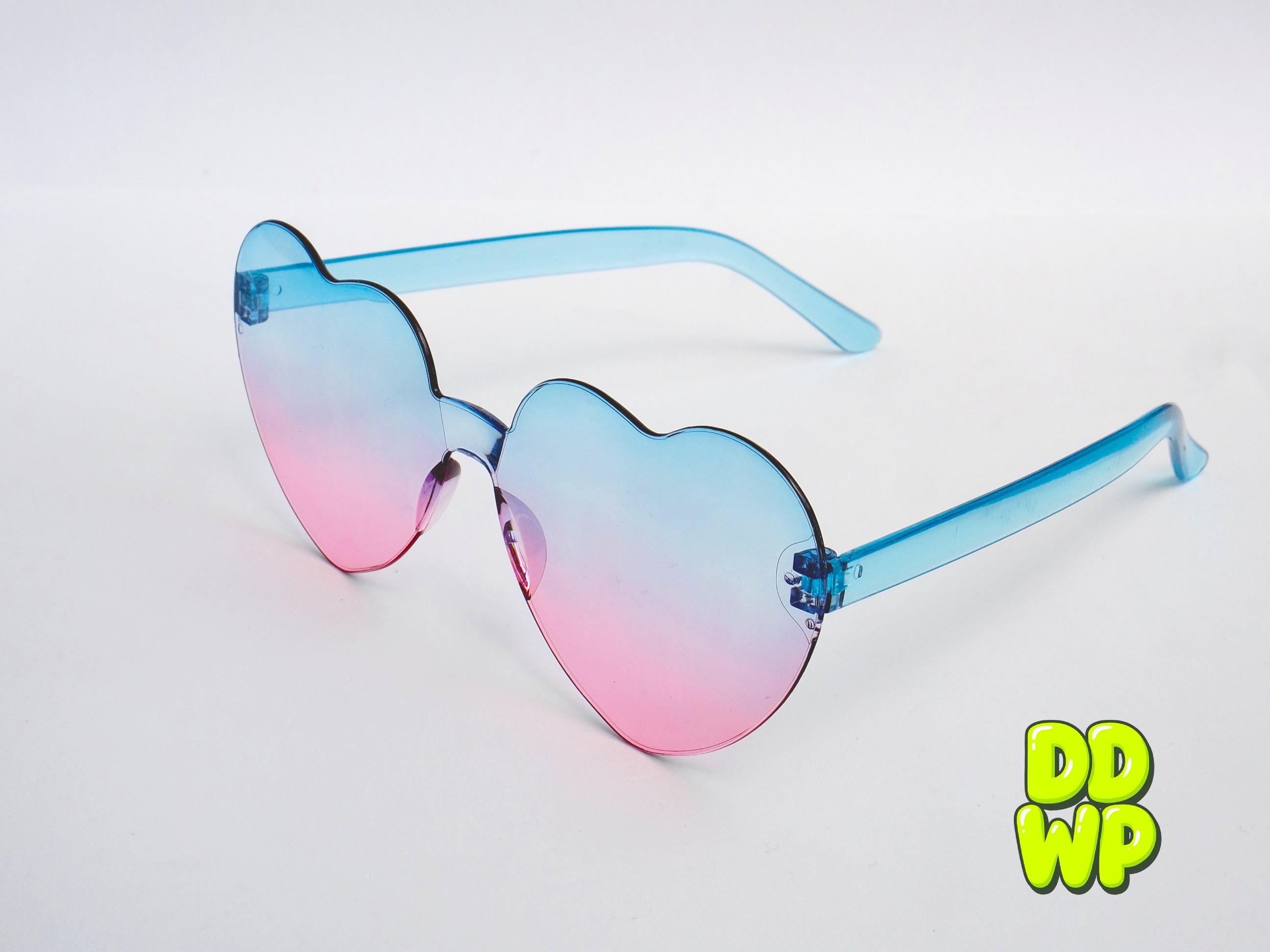 Max & Co. Pink to Purple Gradient Square Sunglasses with Pearl-Trim Frame Gunmetal Retro-Vintage Square Rimless Gradient Sunglasses  main image 2
