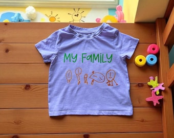 Custom Kids Drawing T-Shirt: Personalized Children's Art Gift