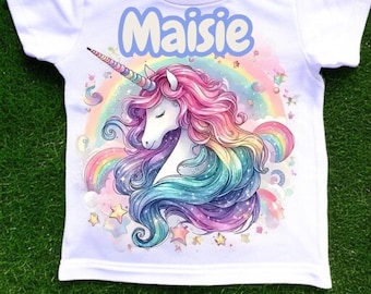 Camiseta personalizada de unicornio