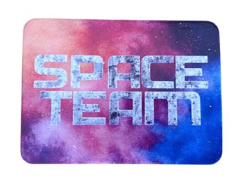 Space Team Fridge Magnet: Colorful Nebula Design (5.5 x 7.5 cm)