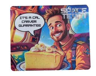 Space Team Mouse Mat: Cal Carver Sci-Fi Desk Decor (22x18cm)