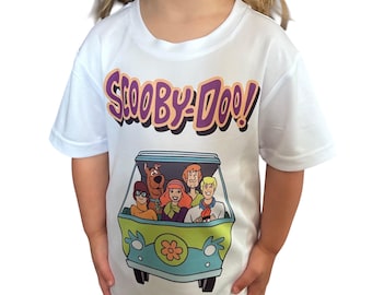 Custom Scooby-Doo! Kids T-Shirt | Personalised Name Shirt | Mystery Machine Gang Top | Shaggy & Scooby Tee | Birthday Gift for Kids