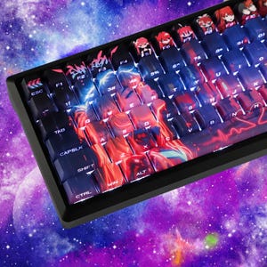 Asuka Anime Keycap Set: 131 Double Shot PBT Cherry Profile