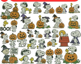 Halloween Snoopy Machine embroidery designs bundle fall snoopy embroidery Christian Snoopy Embroidered Pes File 3+Size Instant Download File