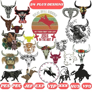 Bull Terrier Embroidery Design Bundle Pit Bull Design Baby Embroidery Bull Charro And Bull Pattern Red Bull Design Bull Rider Embroidery Pes