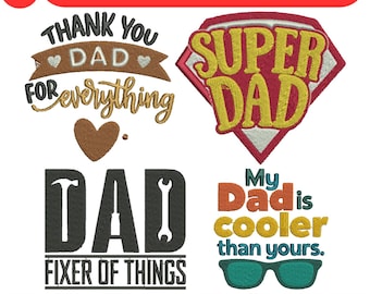 My Dad Machine Embroidery Design Super Dad Embroidery Daddy Life Design Fatherhood Embroidery Dad Tools EMB Digital File 5+Sizes Download