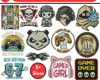 Gaming Machine Embroidery Design Sport Embroidery Game Embroidery Gamer Embroidery Gaming Logo Embroidery Design Video Games PES File 5+Size
