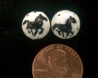 Hand Painted Horse Beads (2)