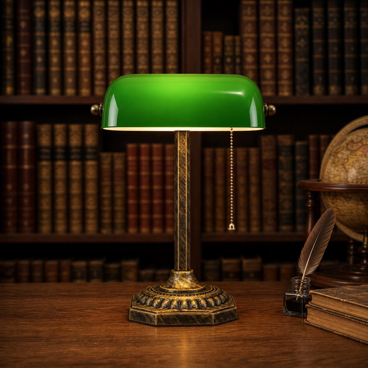 Antique green desk lamp - Etsy 日本