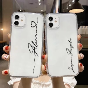 Custom Name iPhone Case – Clear TPU Silicone Cover for iPhone 16 15 14 13 12 11 X XR XS – Personalized Phone Case Gift