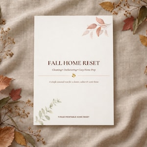 Fall Home Reset Printable | Cleaning, Decluttering & Home Maintenance Checklists | A4 and US Letter