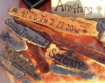 Messages on driftwood hand lettered -custom made heart warming gift