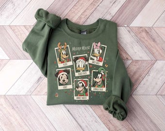 Retro Disney Santa Mickey and Friends Christmas Shirt, Mickey’s Very Merry Party 2025 Tee, Disneyland Family Matching Holiday Trip Shirt