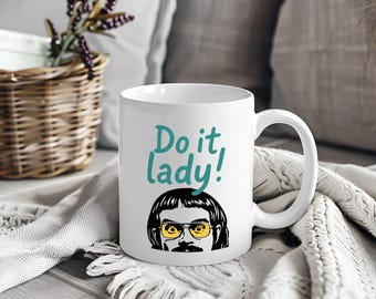 Chit Do It Lady Birthday Office Coffee Mug - 11oz & 15oz, Funny Gift for Women, Motivational Mug, Work Coffee Cup, Unique Birthday Present