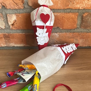 School cone, sugar cone, cash gift, school introduction, start of school