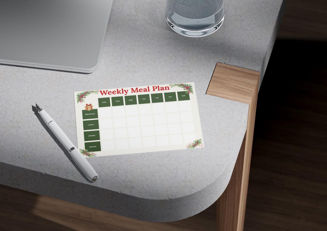 Printable Weekly Meal Planner • Minimalist Digital Planner • A4 - A3 ...