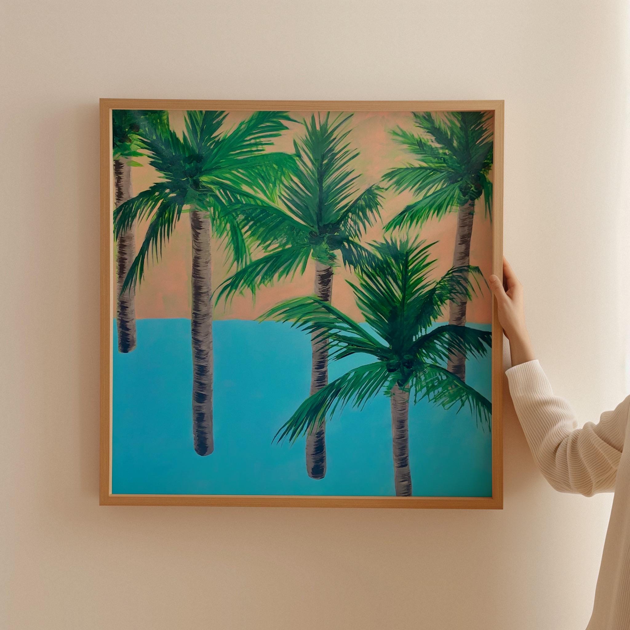 キャンバスプリントアート parm tree 絵画 額付き インテリア キャンバスプリントアート parm tree 絵画 額付き インテリア