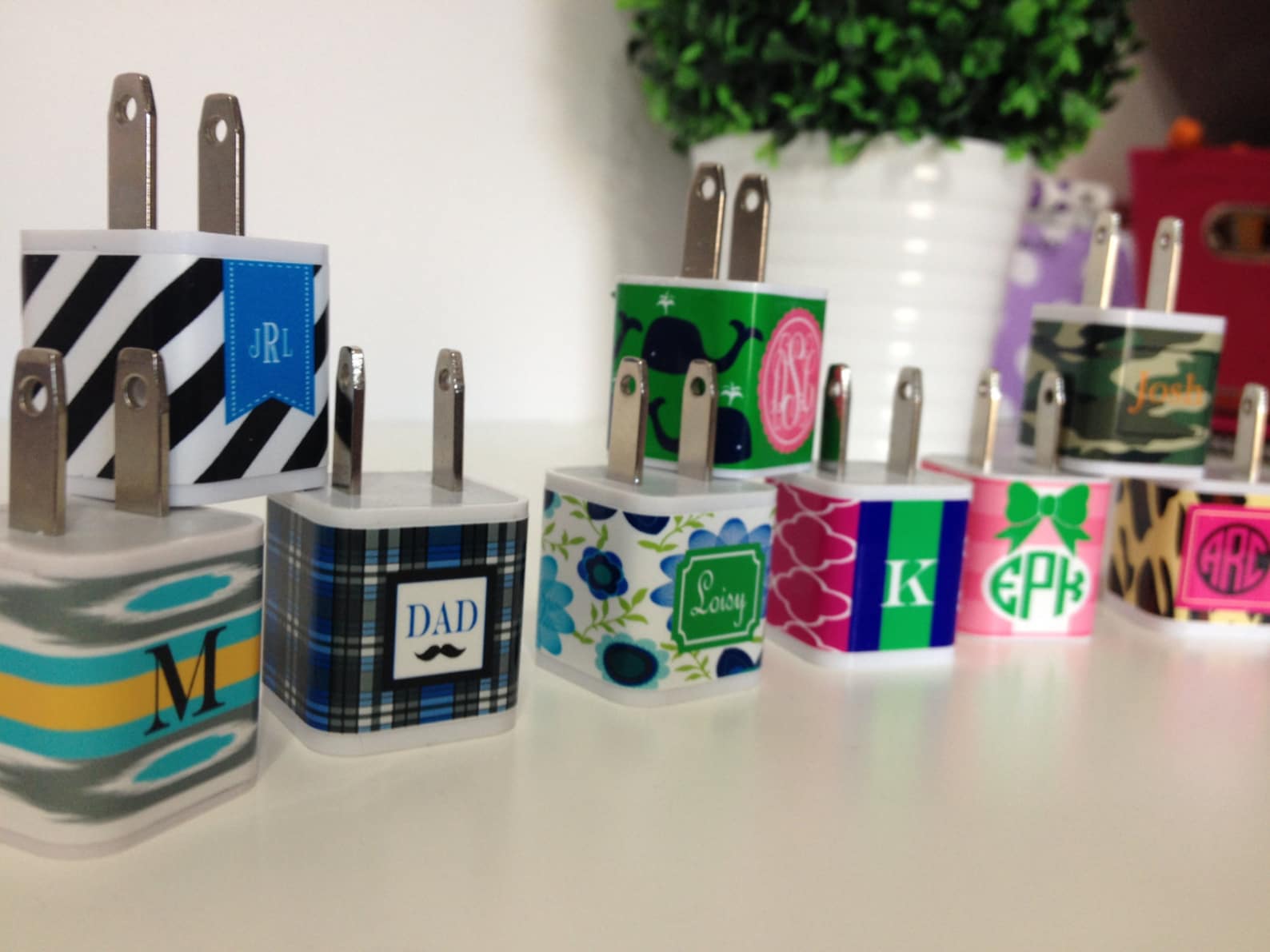 Personalized Charger Wrapcustom Designed Phone Charger Wrap Etsy