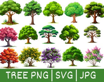 Christmas Tree SVG Bundle, Pine Hand Drawn Designs (PNG, DXF)