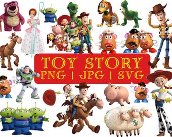 Toy Story Clipart Bundle: Buzz, Woody, Jessie, Alphabet (Instant Download)