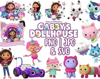 Gabby's Dollhouse Clipart Bundle | PNG, JPG, SVG Files