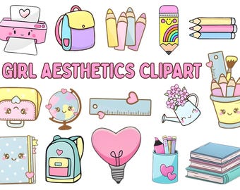 Pink Girl Clipart Bundle | Fashion Icons (PNG Digital Download