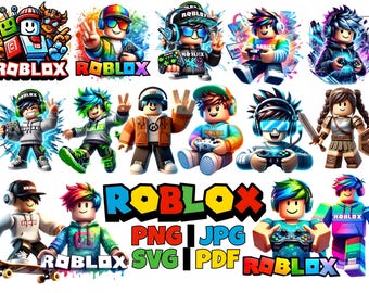 Roblox Boy Gamer Clipart & Sticker (Digital Download)