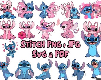Stitch SVG Bundle, Lilo and Stitch Clipart (Digital Files)
