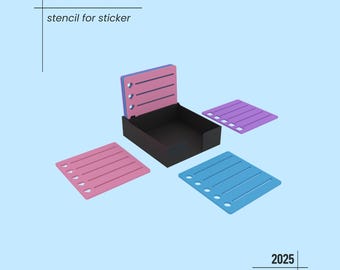 Stencil Sticky Note & Holder – 3D Print STL File
