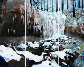 Art print: Frozen waterfall