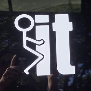 F*ck it Vinyl Car Decal, Permanent 5&quot; x 5&quot; approximately